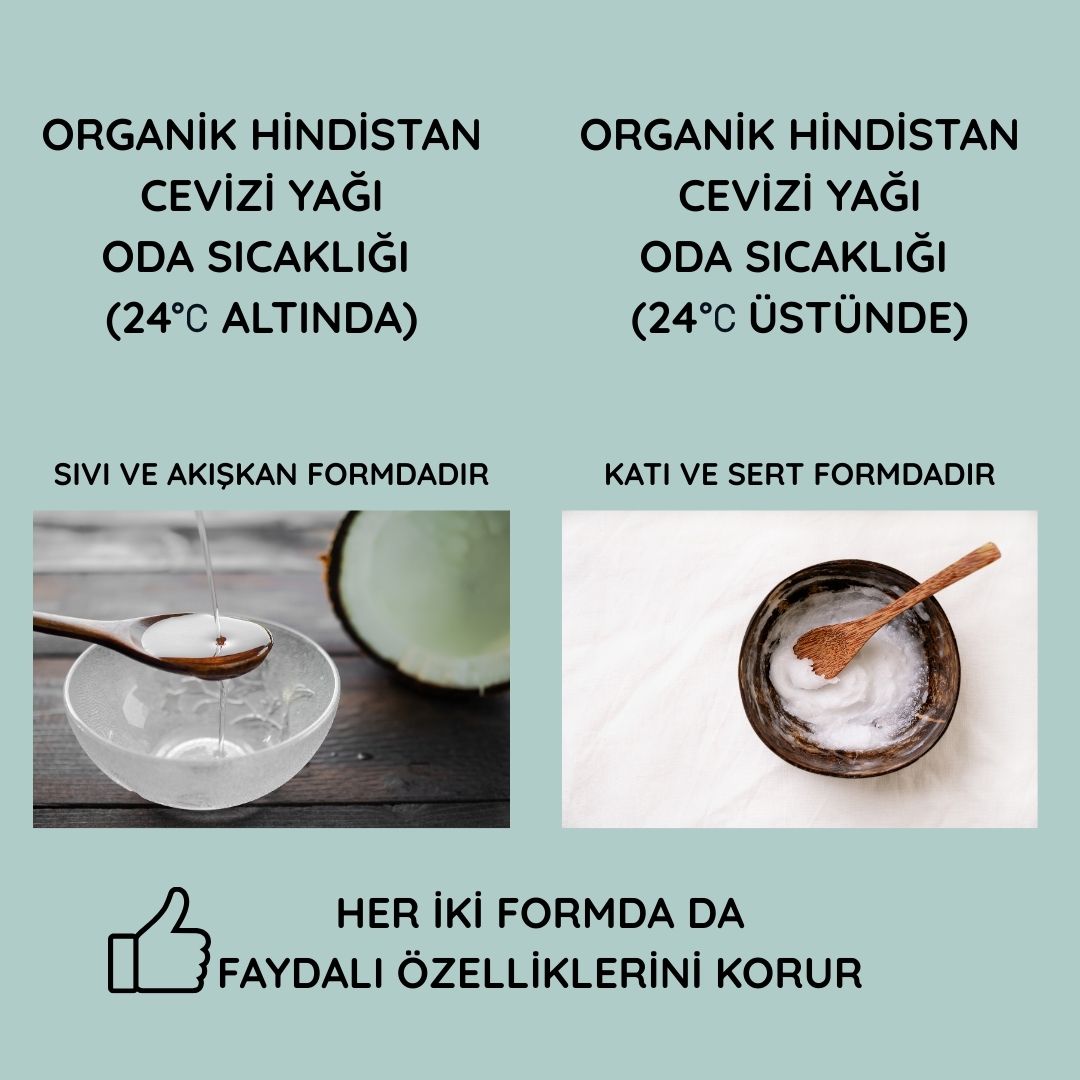 Organik Hindistan Cevizi Yağı(Soğuk Sıkım) 150ml