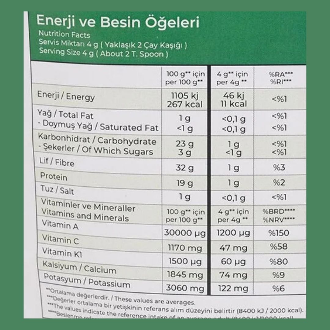 Çimciden Organik Kale Tozu 150 gr.