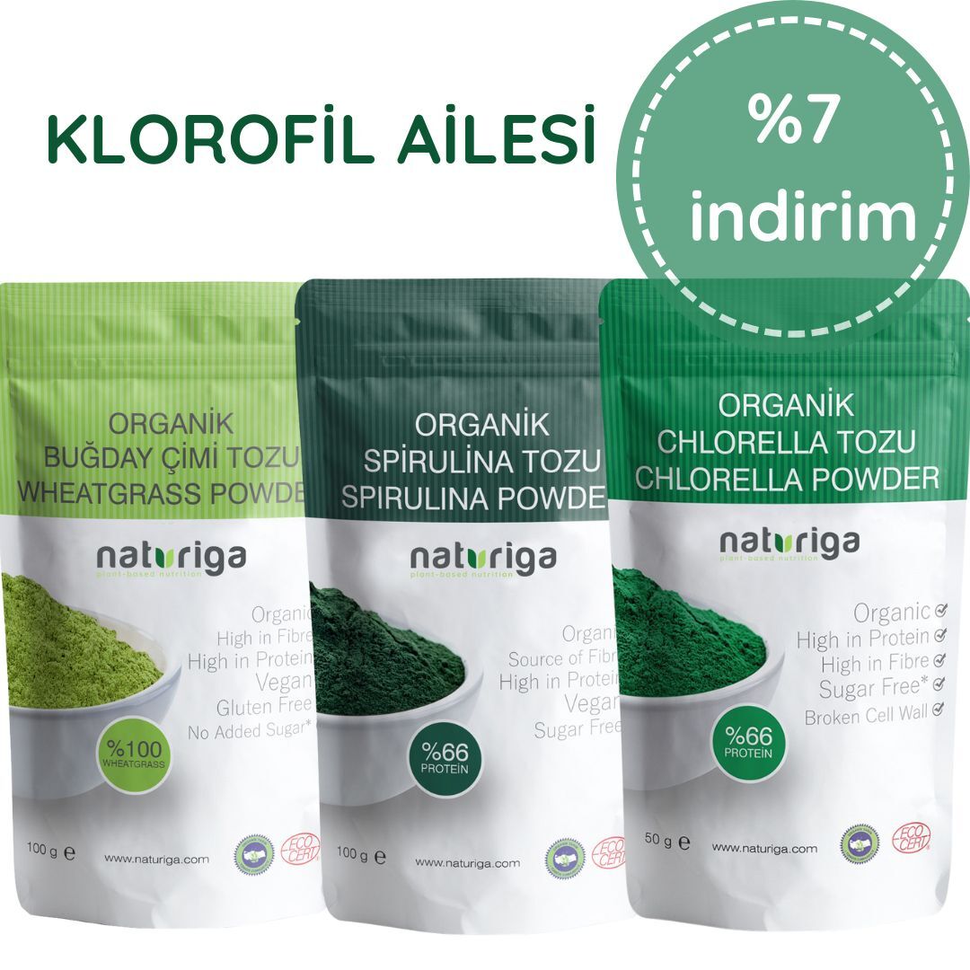 Klorofil Ailesi - Spirulina & Chlorella & Buğday Çimi Tozu