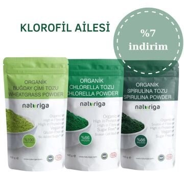 Klorofil Ailesi - Spirulina & Chlorella & Buğday Çimi Tozu