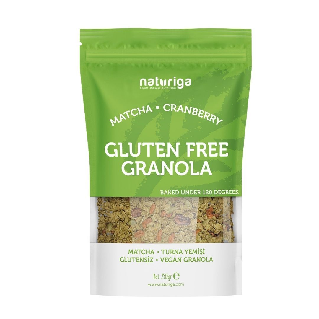 Glutensiz Matcha & Cranberry Granola(250 gr)
