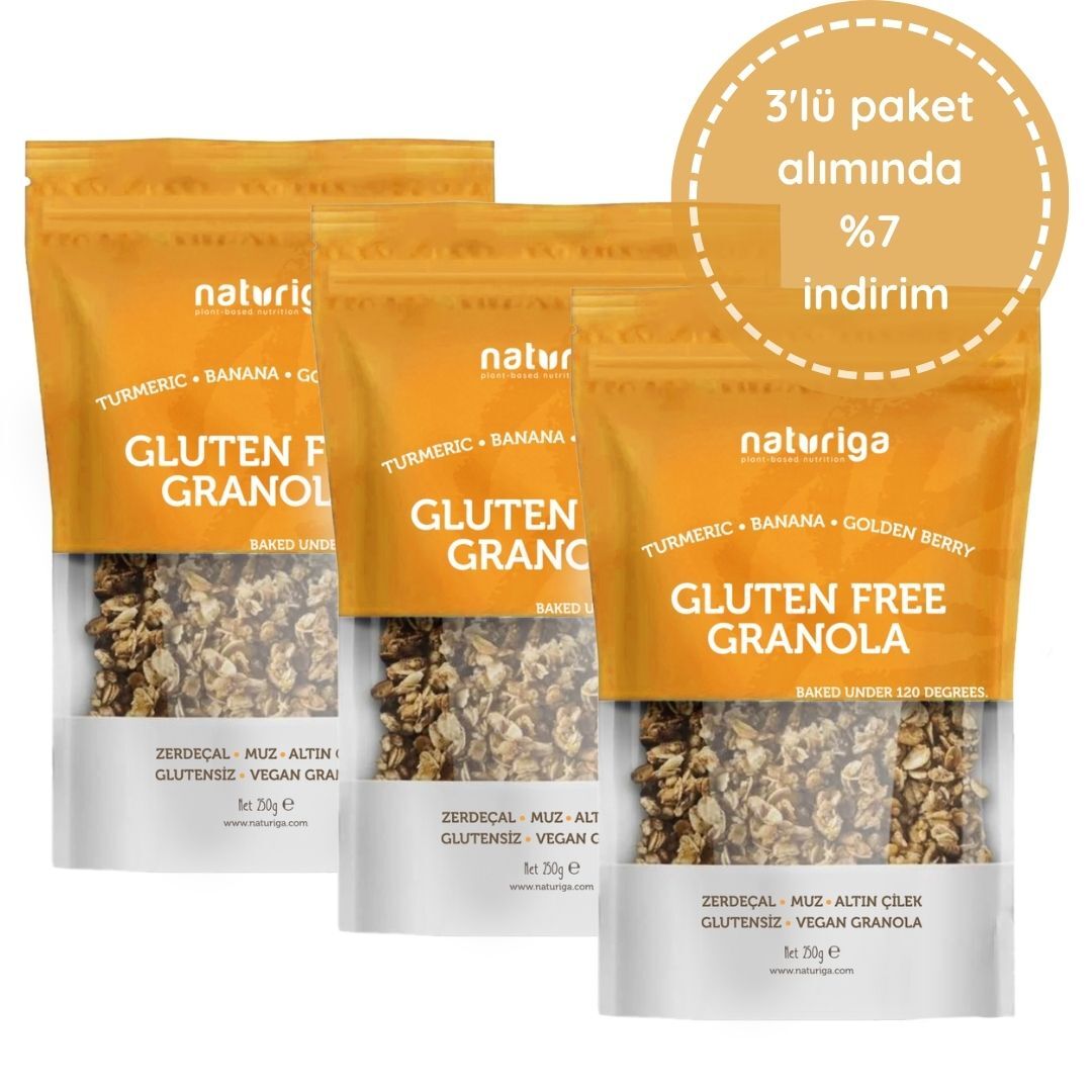 3'lü Glutensiz Zerdeçal & Altın Çilek Granola