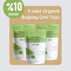 3'lü Organik Buğday Çimi Tozu