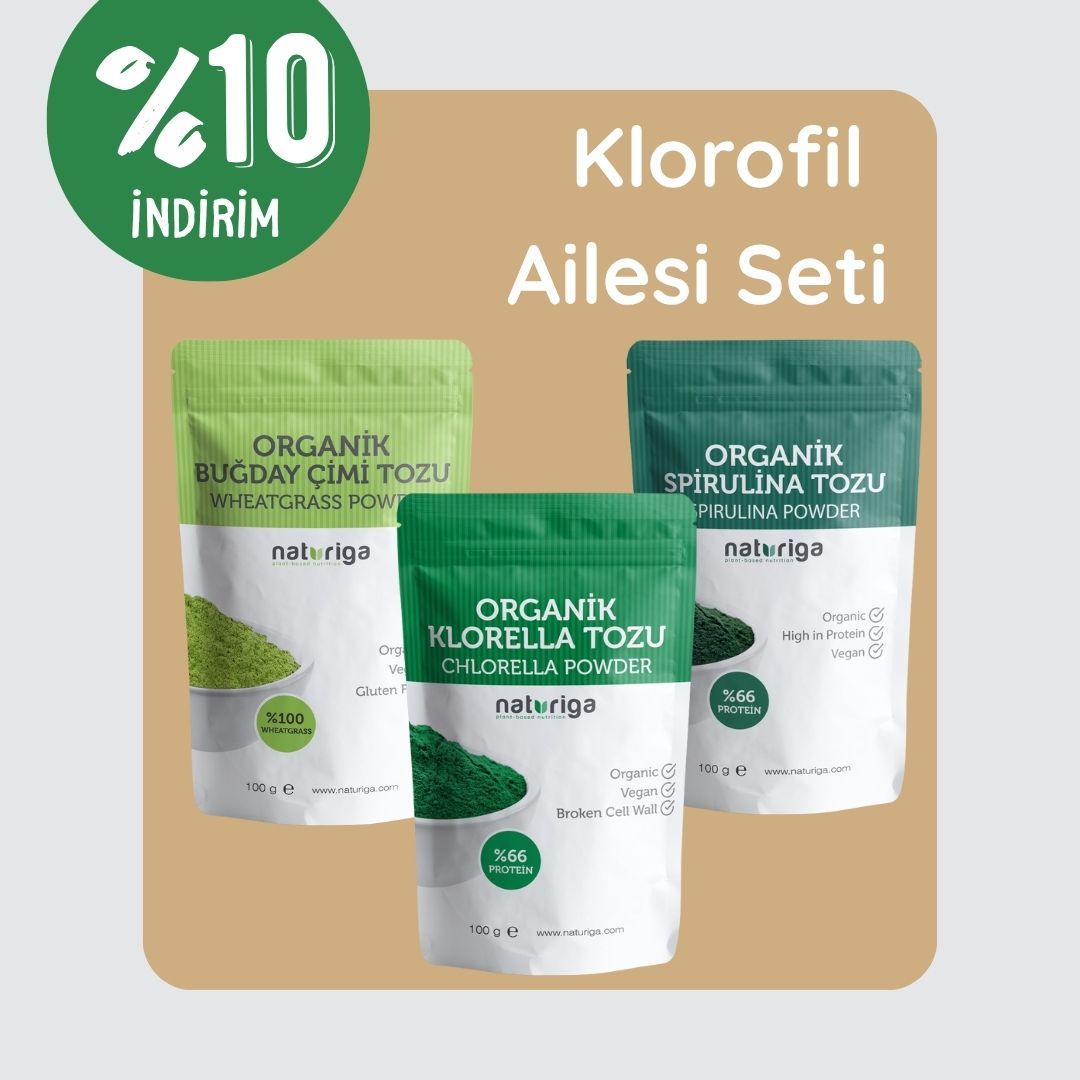Klorofil Ailesi - Spirulina & Chlorella & Buğday Çimi Tozu