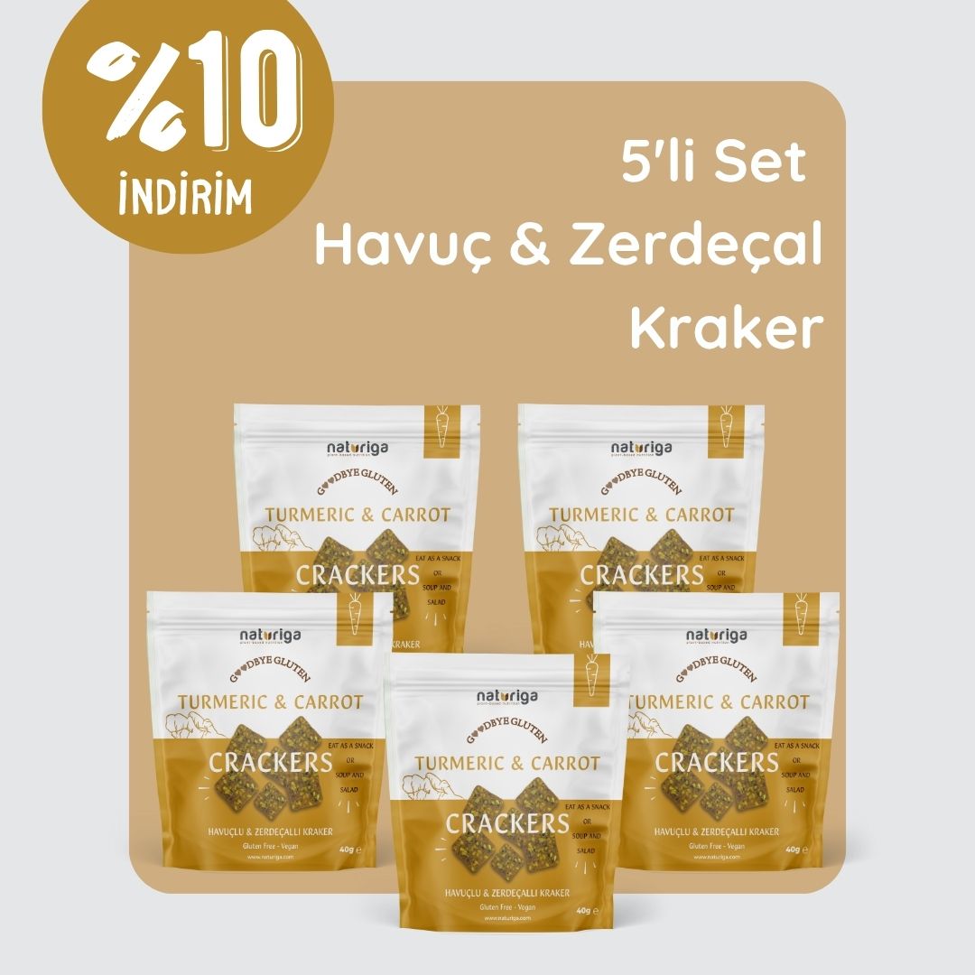 Havuç & Zerdeçallı kraker 5'li set