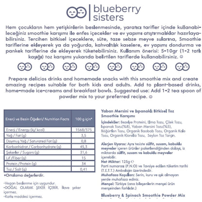 Yabanmersini &  Ispanaklı Kids Smoothie 125 gr.