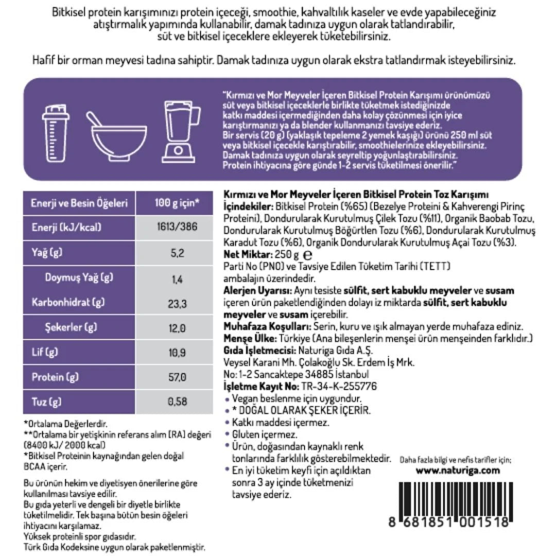 Berry Protein Karışımı(Berry Protein) 250gr