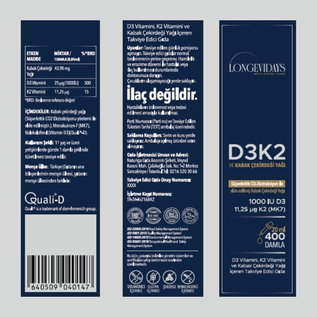 4 Aylık D3K2 Seti