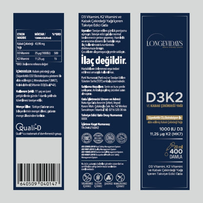 4 Aylık D3K2 Seti