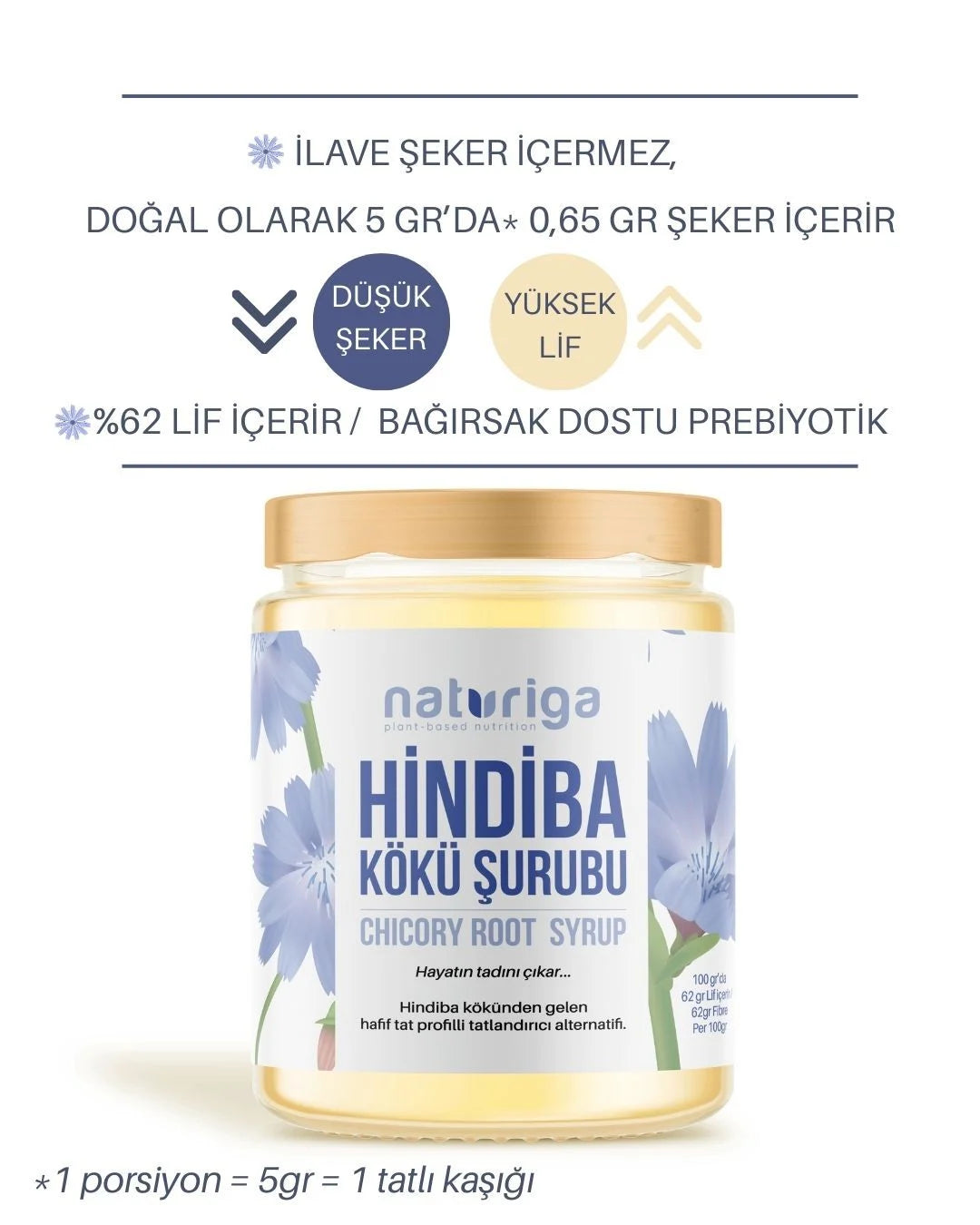 %100 Hindiba Kökü Şurubu 200gr.