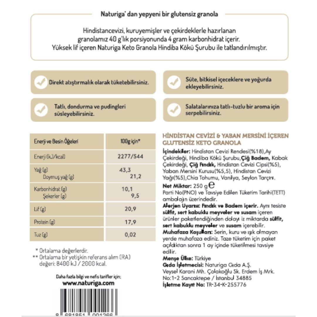 Ketojenik Glutensiz Granola 250g