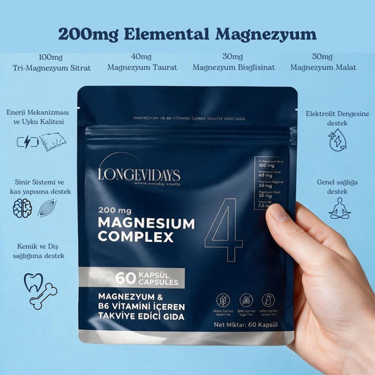 Magnezyum 4 Kompleks - 60 Kapsül