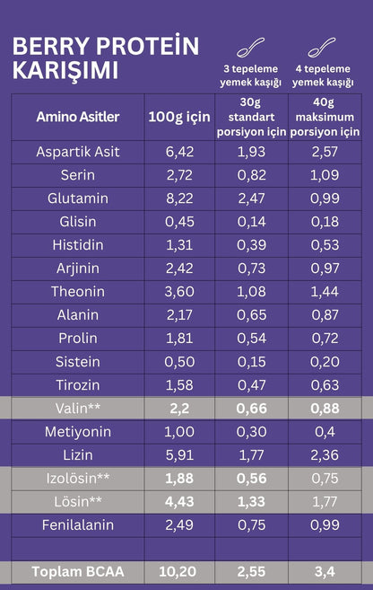 Berry Protein Karışımı(Berry Protein) 250gr