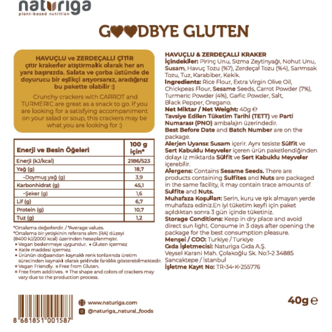 Havuçlu & Zerdeçallı Kraker