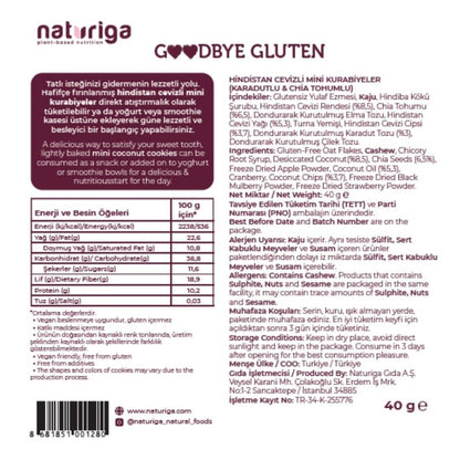 Karadut & Chialı Hindistan Cevizli Kurabiye 40gr