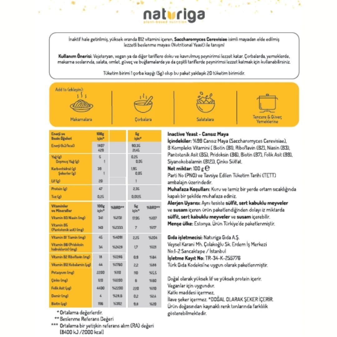 Besin Mayası (Nutritional Yeast) 100gr