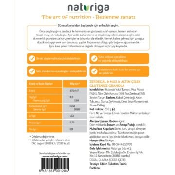 Glutensiz Zerdeçal & Altın Çilek Granola(250 gr)