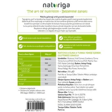 Glutensiz Matcha & Cranberry  Granola(250 gr)