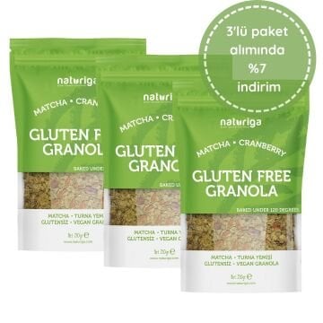 3'lü Glutensiz Matcha & Cranberry Granola