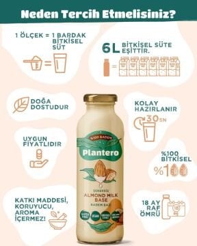 Plantero Badem sütü konsantresi 250 gr.